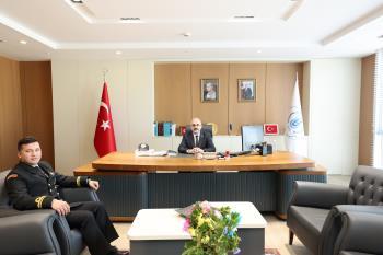 Bandırma Sahil Güvenlik Karakolu Komutan Vekilinden Rektörümüze Nezaket Ziyareti