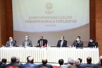 Üniversitemizde Balıkesir Valiliği Güney Marmara İlçeleri Pandemi Kurulu Toplantısı Gerçekleştirildi